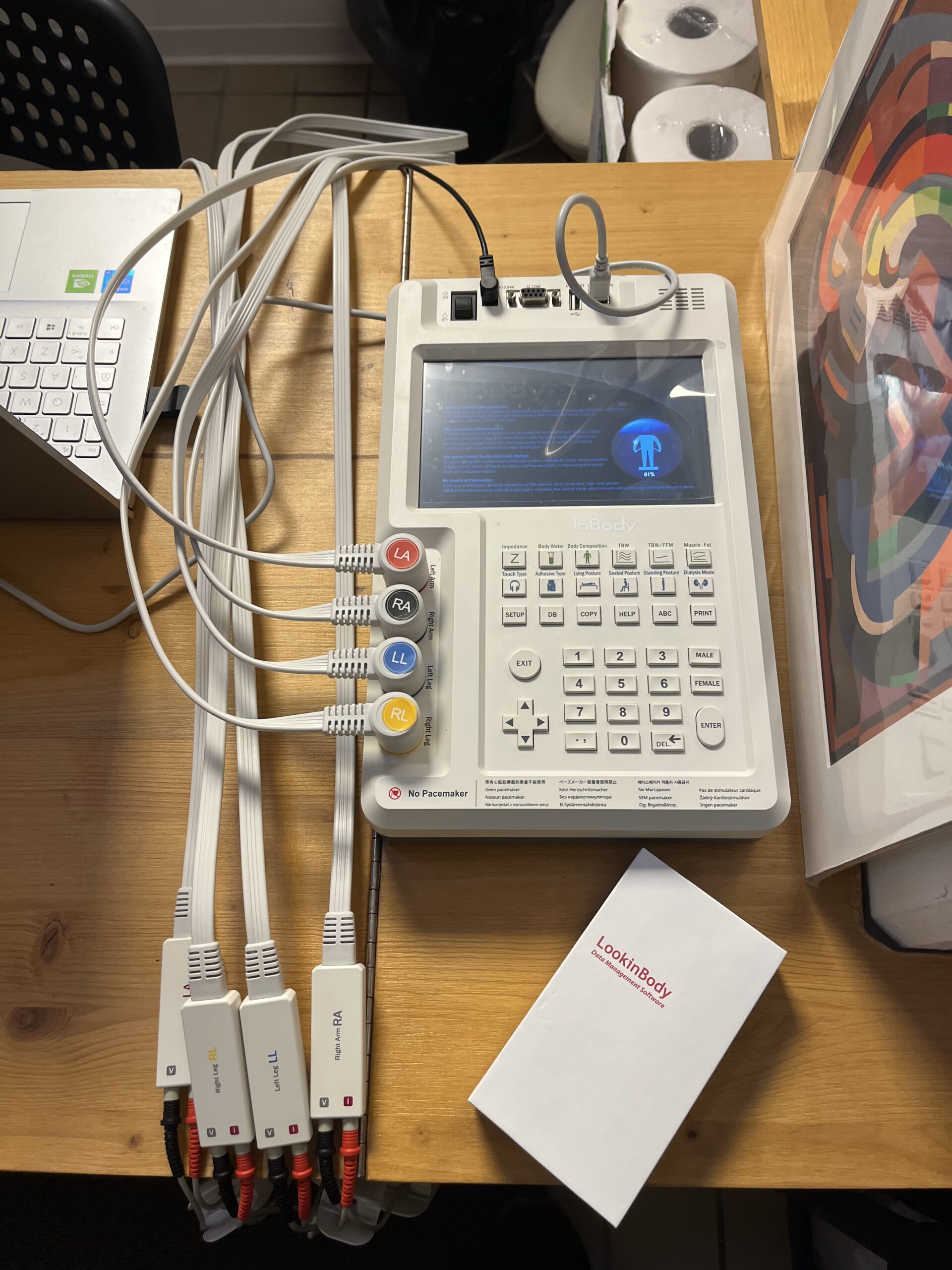 Impedenziometro InBody S10 utilizzato dal Dr. Francini per analisi della composizione corporea